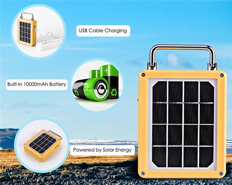 Portable ip65 mini outdoor travel light USB charging with solar charging light with 3 years warranty