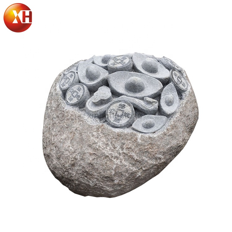 Hotsale Natural Landscape Stone Gold Ingot Carving For Garden Outdoor Decoration