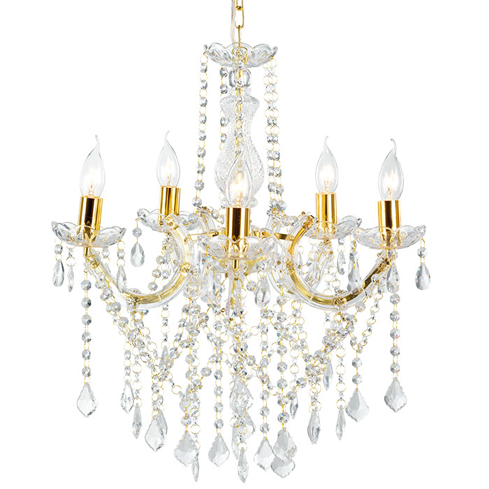 Crystal Chandelier 5 Lights Crystal-Like Acrylic Clear Color NS-120201W