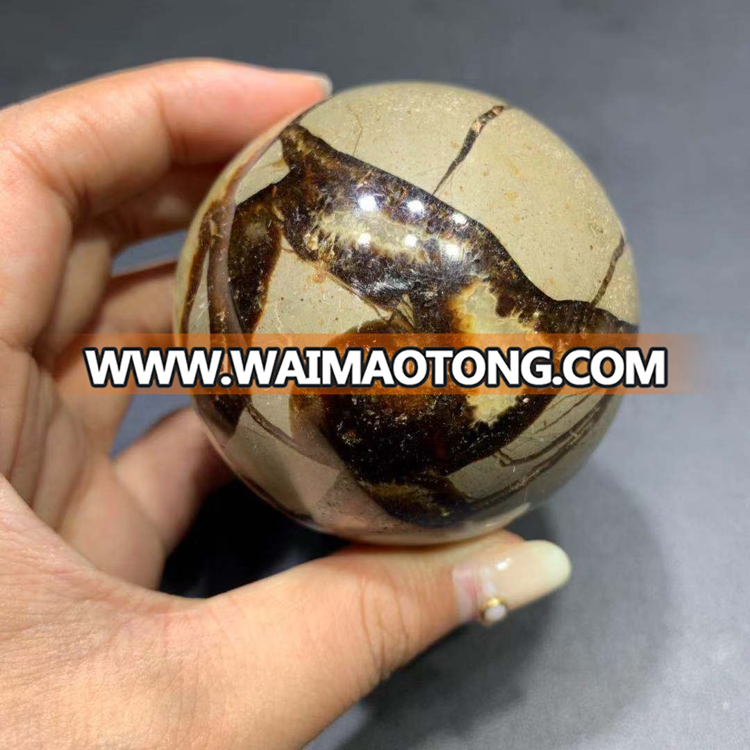 wholesale natural septarium crystal sphere polished natural septarium quartz ball for party decoration