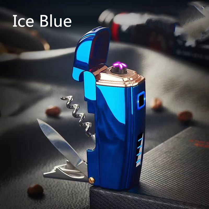 Hot Sell Multi-function Plasma USB Lighter ,Rechargeable Lighter With Knife