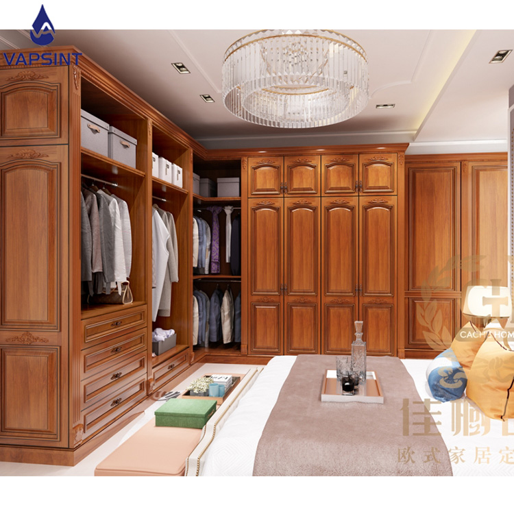 Customized high end  classical style for sale wooden wardrobe