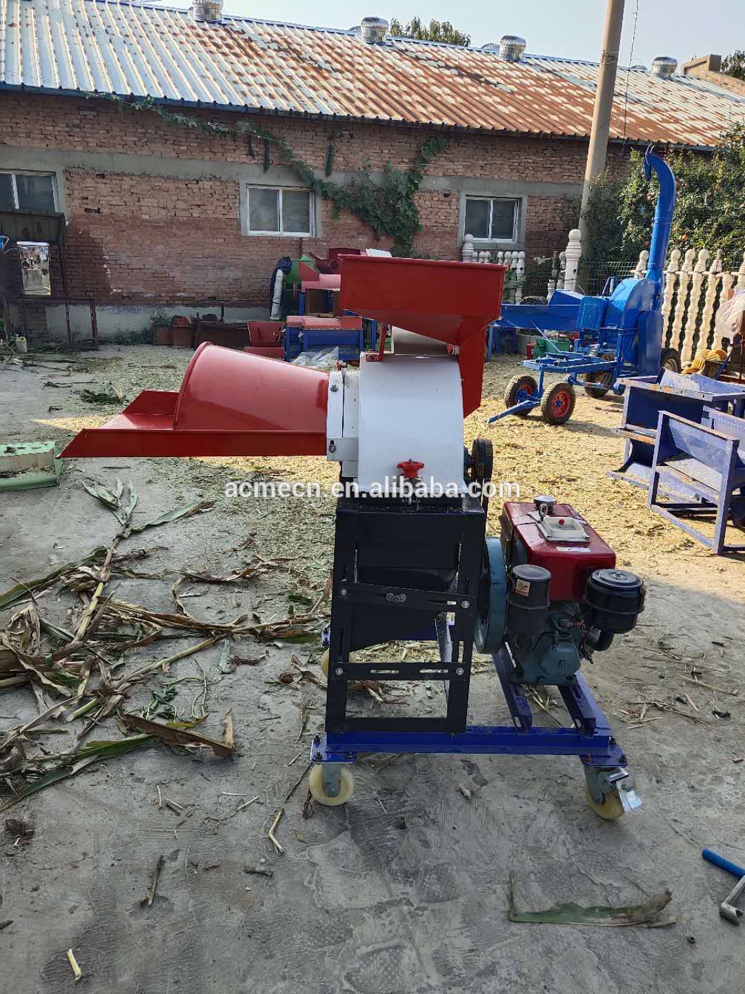 Grass Chopper Machine Diesel Engine Chaff Cutter For Sale