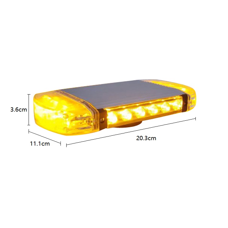 8 inch super thin magnetic mounting sliver aluminum mini lightbar