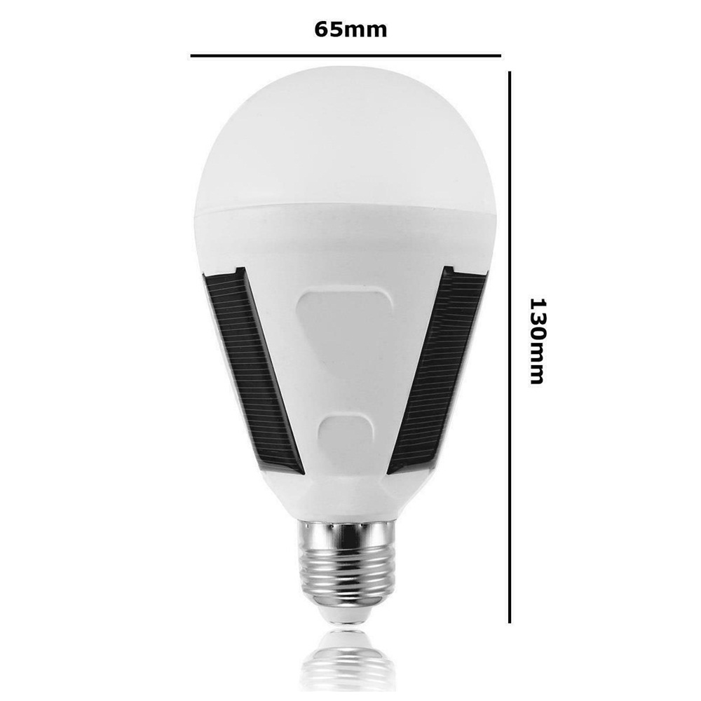 Waterproof LED Solar Light Bulb Outdoor 7W E27 Portable 4 Hiking Fishing Camping Emergency Light