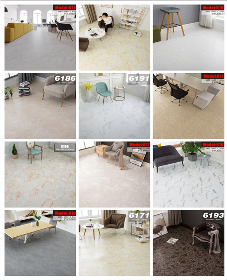 600mmx600mm self adhesive ceramic floor planks tiles for office