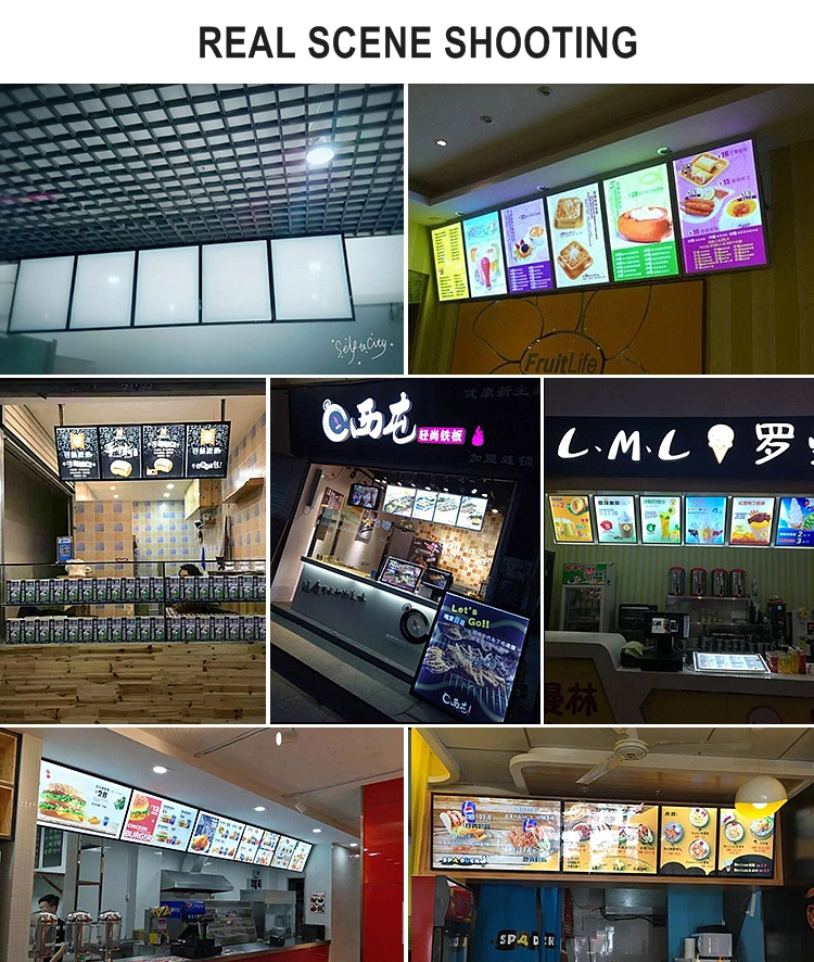 Chungkong slim magnetic panel aluminum frame restaurant menu led advertising display crystal light box