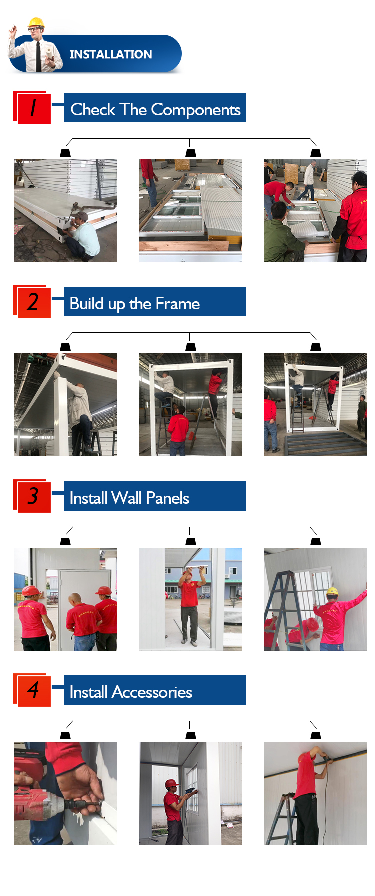 modular construction office building house   modular home sandwich panel home container flat pack