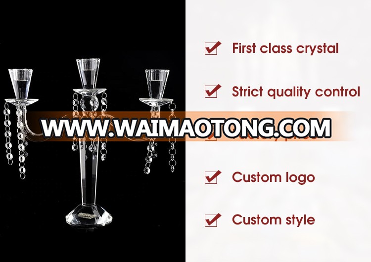 3 arms large tall wedding crystal candelabra for wedding centerpiece crystal candelabras for sale used