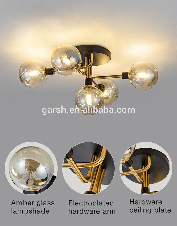 Nordic Glass Pendant Ceiling Light LED Modernas Lamparas De Techo For Living Room