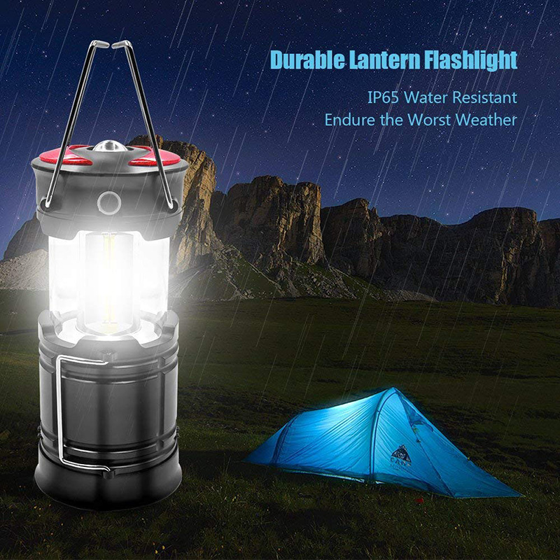 Rechargeable LED Camp Lantern Super Bright 4 Modes Water Resistant Outdoor Light Portable Emergency LED Camping Light