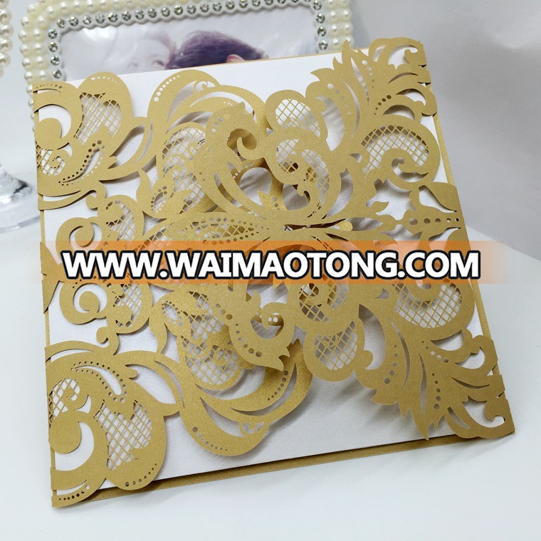 India Eco Friendly Cheap Chinese Wedding Laser Cut Invitation Card Wedding Invitation Card