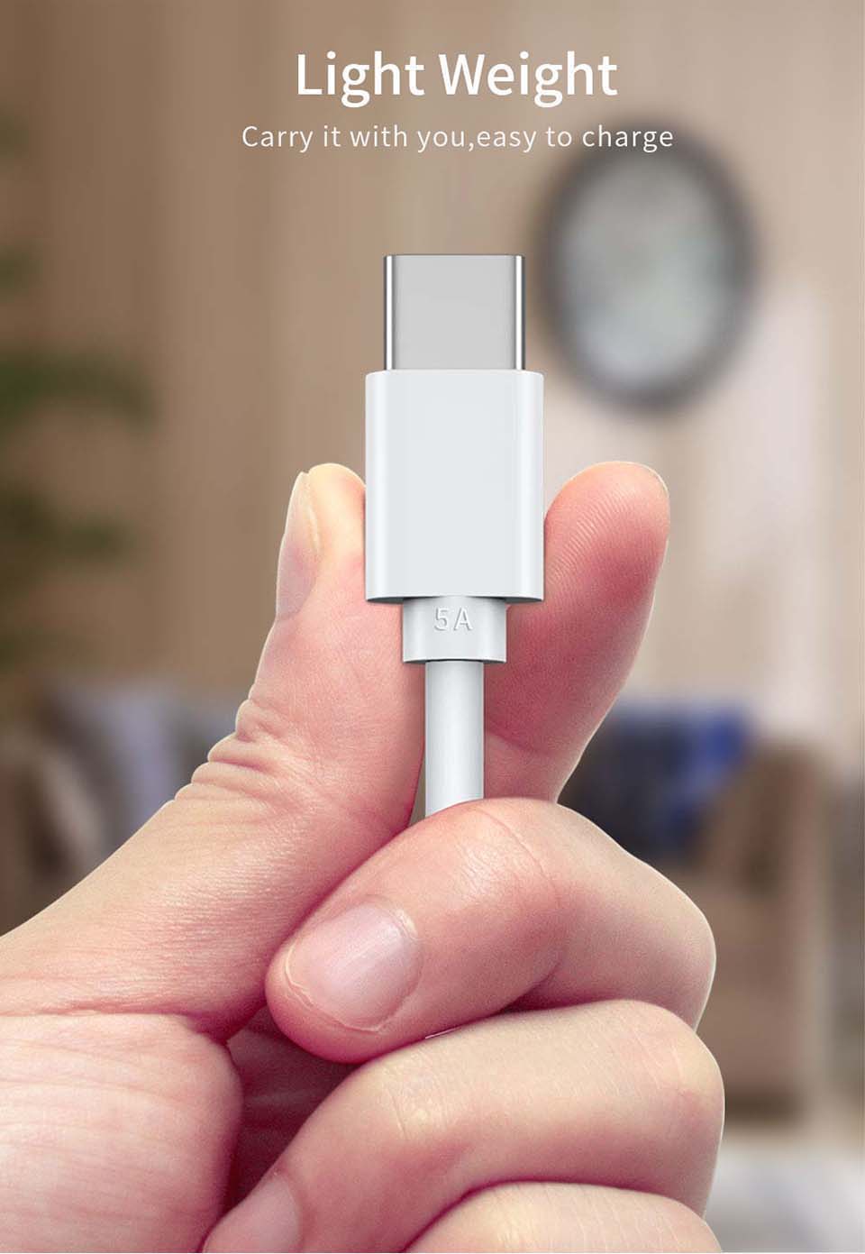 5A USB Super charge Type C Cable for Huawei P30 Pro P20 Lite Mate 20 P10 USB 3.1 Type-C Quick Charge 4.0 Fast Charging Cable