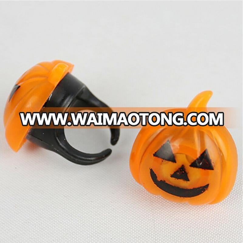 Halloween LED Ring Luminous Flash Finger Ring Toys for Children Party Favor Blinking  Rubber Rings Kids Adults Gifts Sets