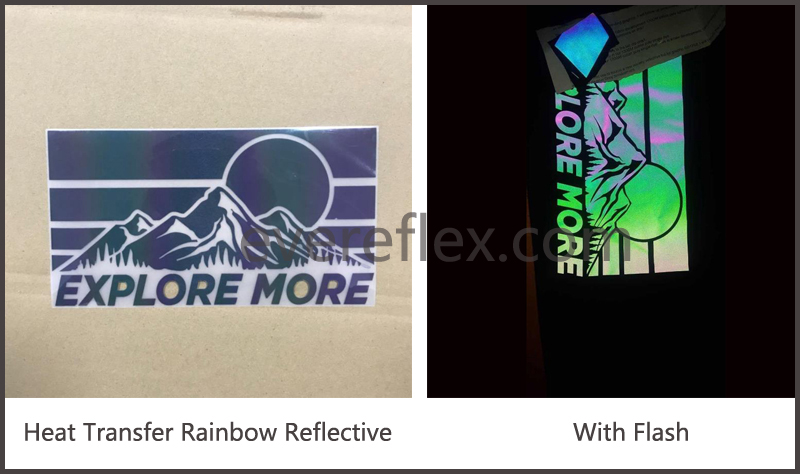 Rainbow Reflective Sticker for Heat Transfer