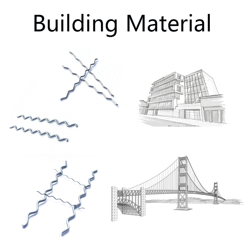 Non-breakable Stable Round Wire Wave Shape Steel Fiber Construction Material