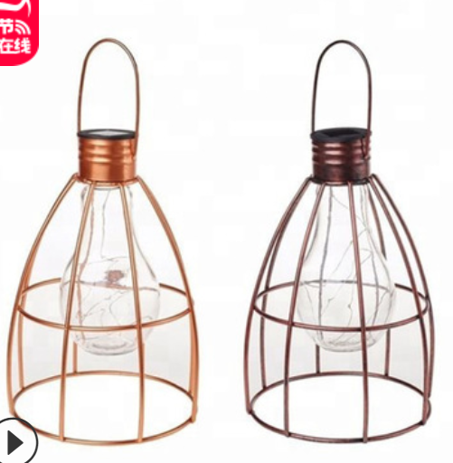 2020 NEW design Solar metal lantern Solar hanging lantern for garden decorative