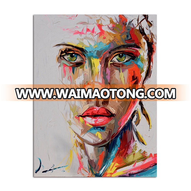 Abstract Knife Portrait Oil Painting Modern Big Size Canvas Wall Art Printed Canvas Posters Prints Dropshipping no Frame