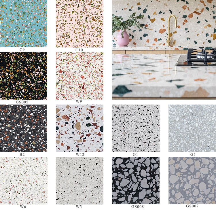 Terrazzo worktop cost faux terrazzo slab kitchen countertop