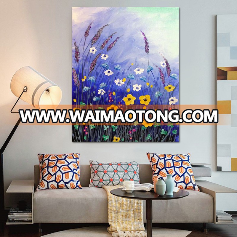 Beautiful flower canvas oil painting for living room home hotel cafe modern Wall Decoration