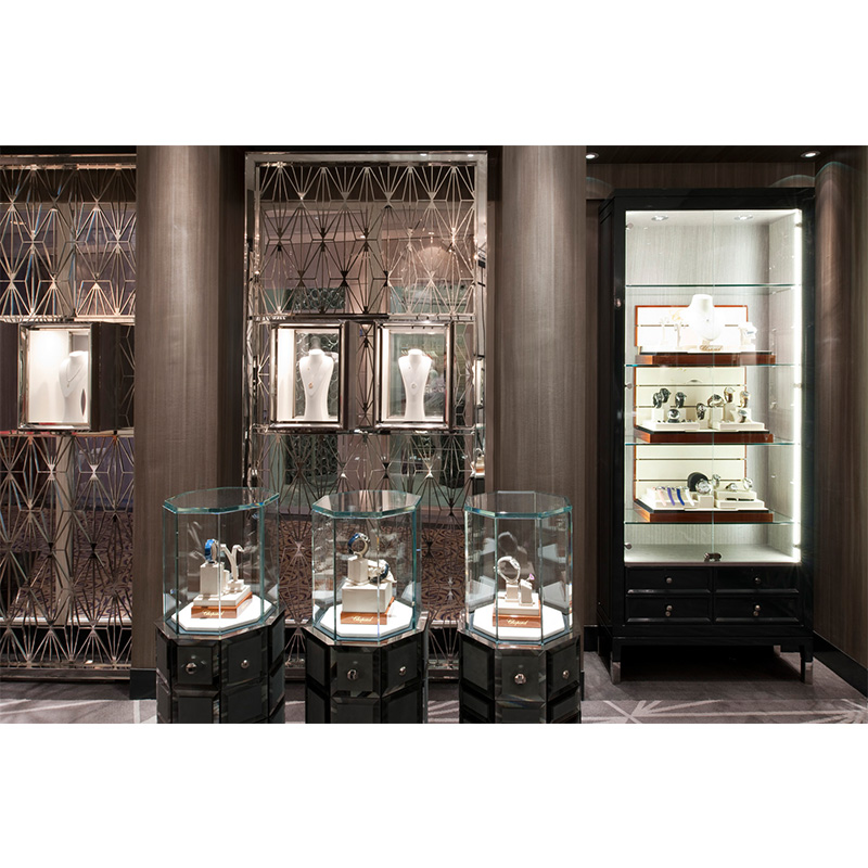 Professional Luxury Jewelry Shop Interior Design Modern Glass Jewelry Store Display Case For Retail Shop