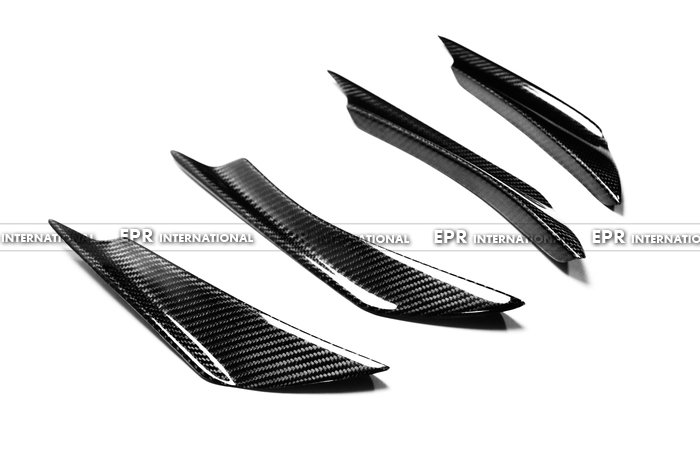 For Veloster Turbo Carbon Fiber Front Bumper Canard (4Pcs)