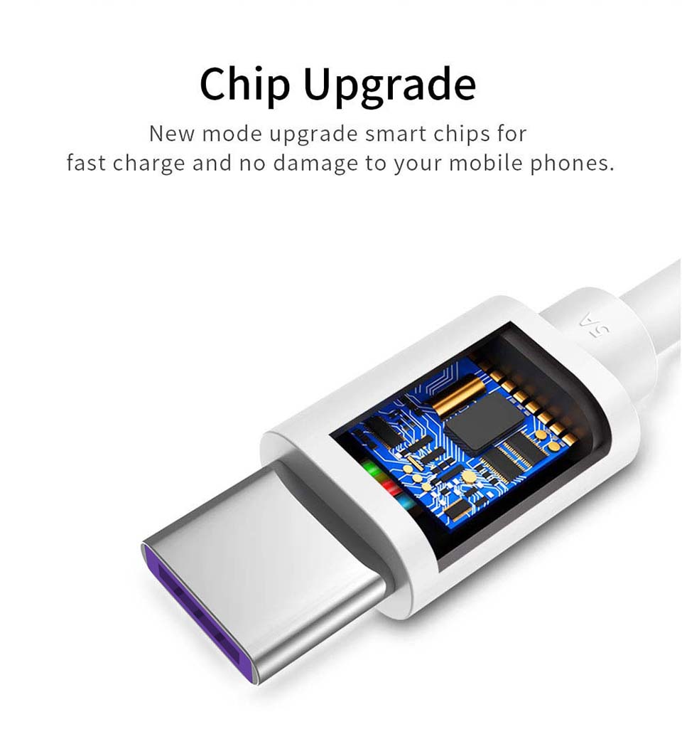 5A USB Super charge Type C Cable for Huawei P30 Pro P20 Lite Mate 20 P10 USB 3.1 Type-C Quick Charge 4.0 Fast Charging Cable