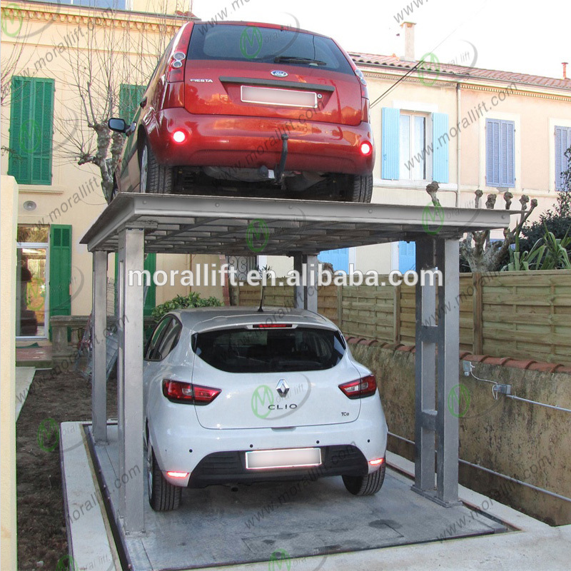 Hydraulic car park lift for garage