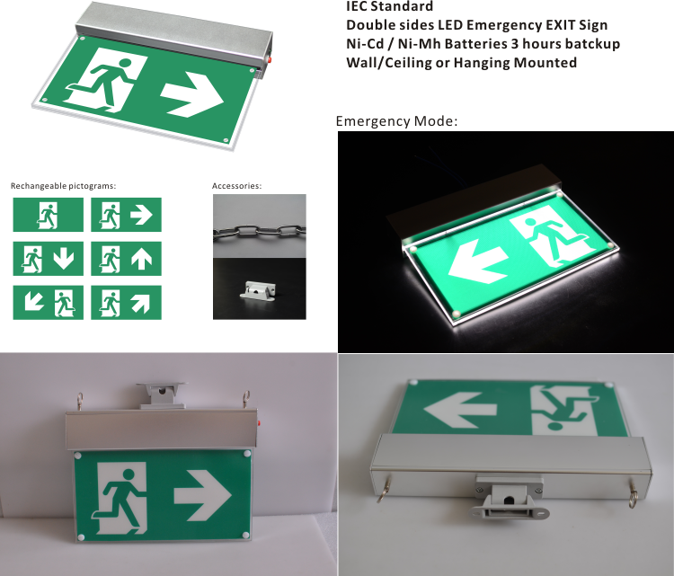 3.6V Ni-Cd 3H emergency led exit sign projector light