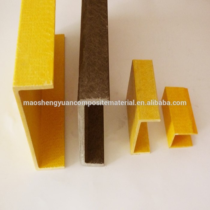 High strength  Pultruded profiles fiberglass  channel  FRP  U channel