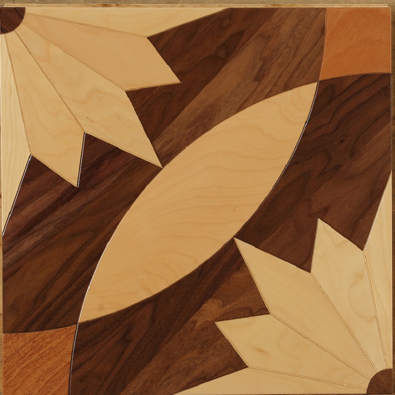 Natural Color Solid Wood Art Parquet Wood Flooring Customs made