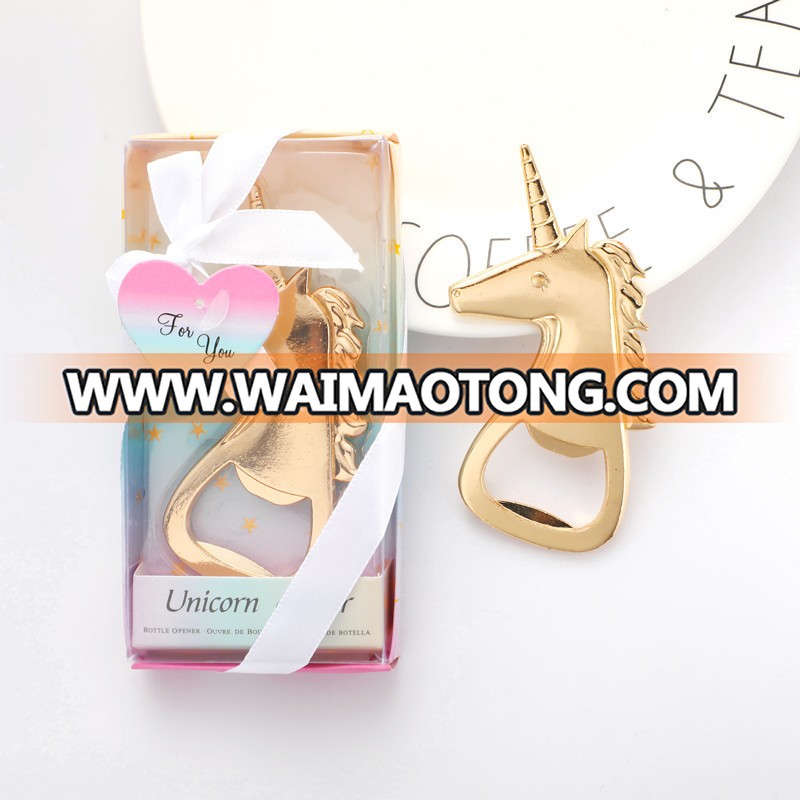 Ywbeyond Wed gifts and birthday party souvenirs for guests gold unicorn beer bottle opener