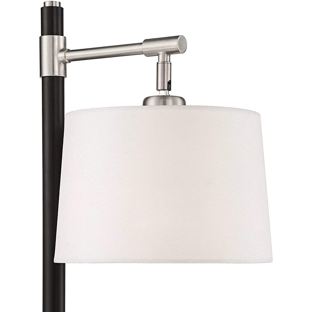 JLT-HT65 Modern Desk Table Lamp with USB and AC Power Outlet in Base for Living Room Bedroom Bedside