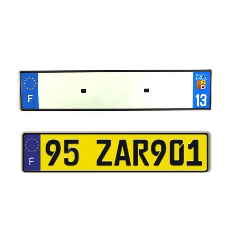 Custom Euro blank aluminum high reflective france license plate