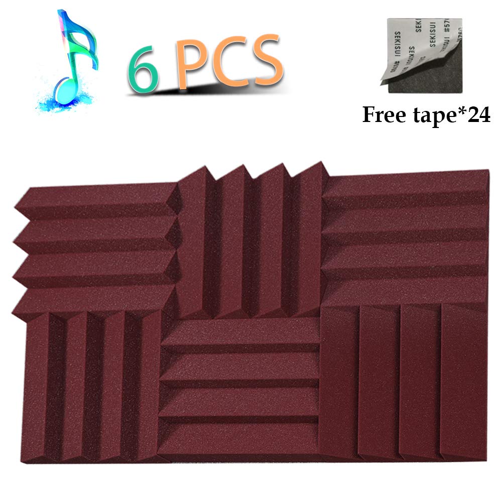 Acoustic Panels Studio Foam Noise Dampening Foam Studio Music Equipment Acoustical Treatments Foam 6 Pcs