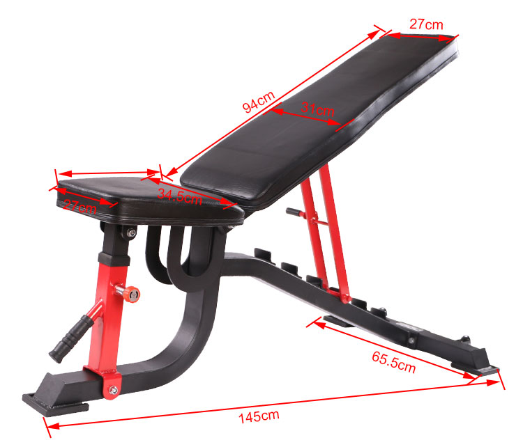 OKPRO Gym Bench Fitness Commercial Equipment Adjustable Weight Bench