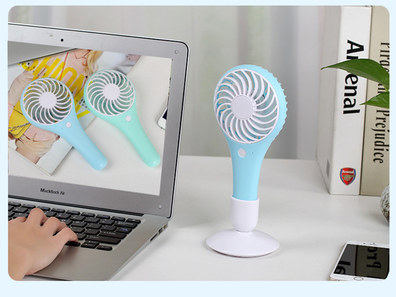 New desktop Simple Compact  Handheld Mini water drop fan With Base USB Cable