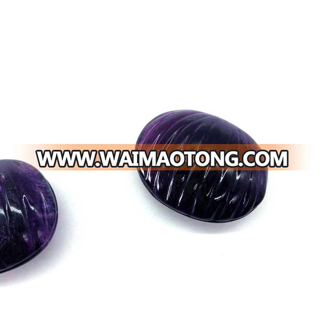 wholesale hand carved natural amethyst crystal shell crystal craft purple shell reiki for home decoration