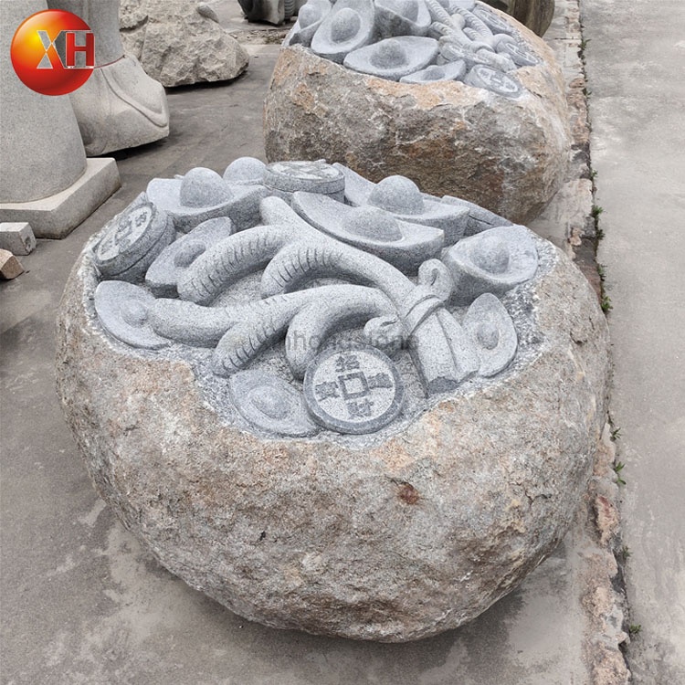 Hotsale Natural Landscape Stone Gold Ingot Carving For Garden Outdoor Decoration