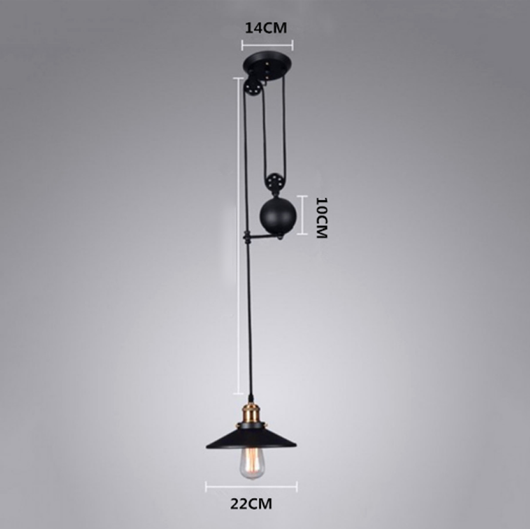 Industrial hanging light matte black vintage metal pendant lamp iron multiple shapes chandeliers