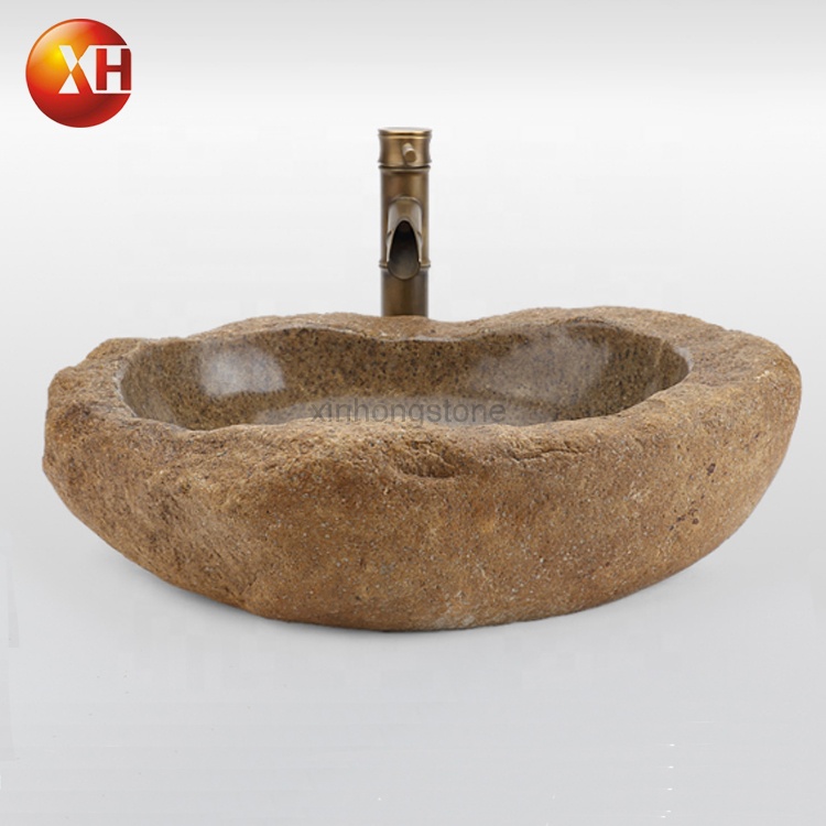 Ancient Cobblestone Platform Basin Natural Stone Washbasin Art Basin Washbasin