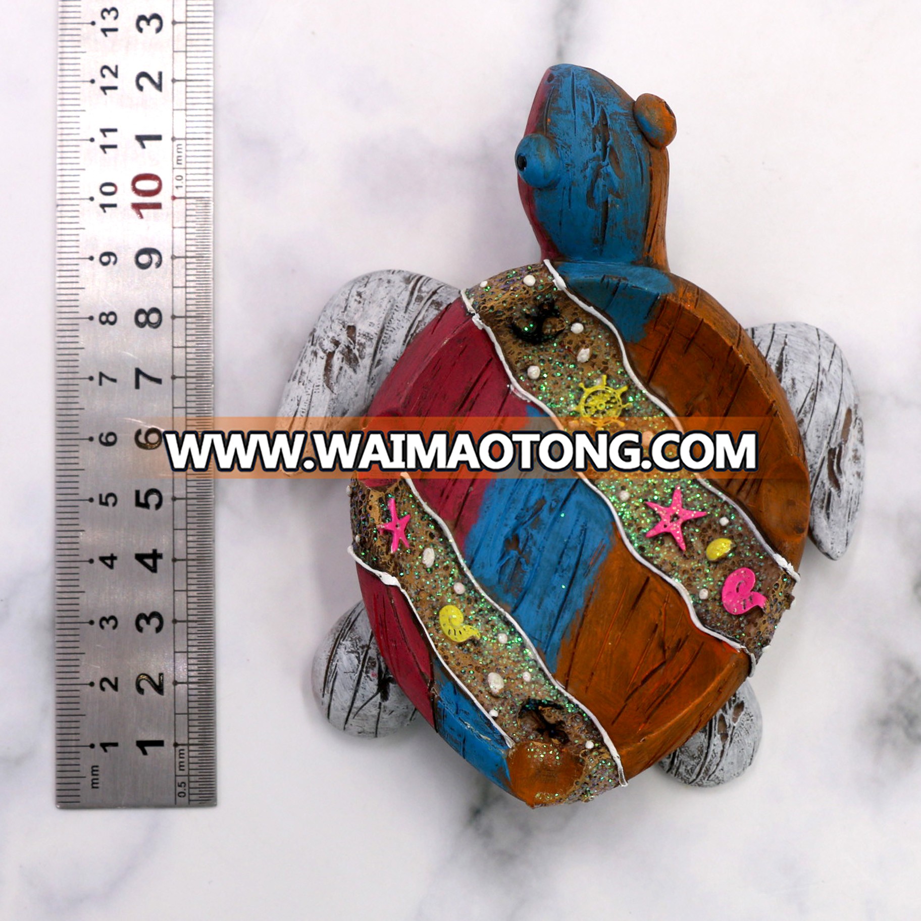 EW00186 Jewelry Holder Costa Rica Resin Turtle Beach Souvenir