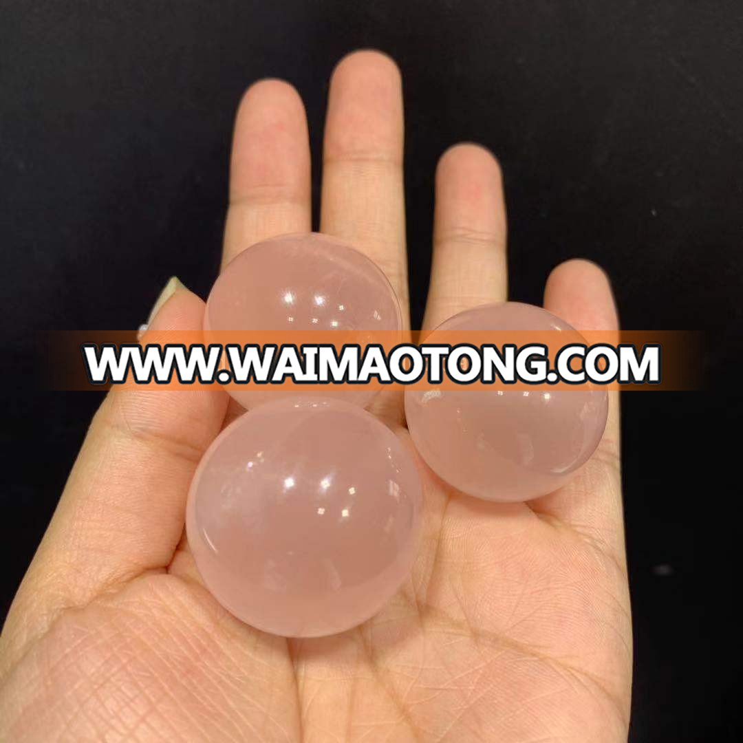 wholesale beautiful natural rose quartz crystal egg sphere massage pink crystal ball for decoration