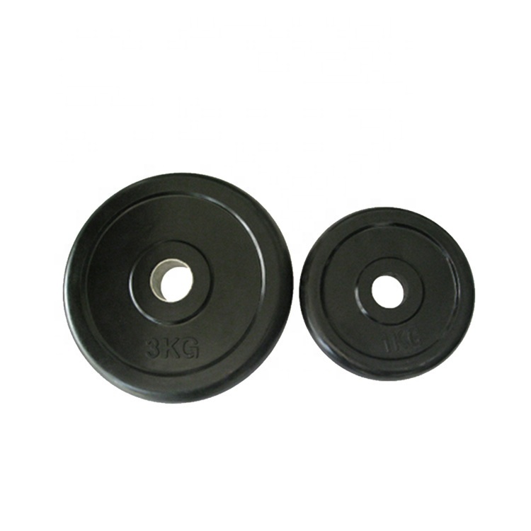 High Quality Black Cross Fitness Rubber Coated Bumper Plate