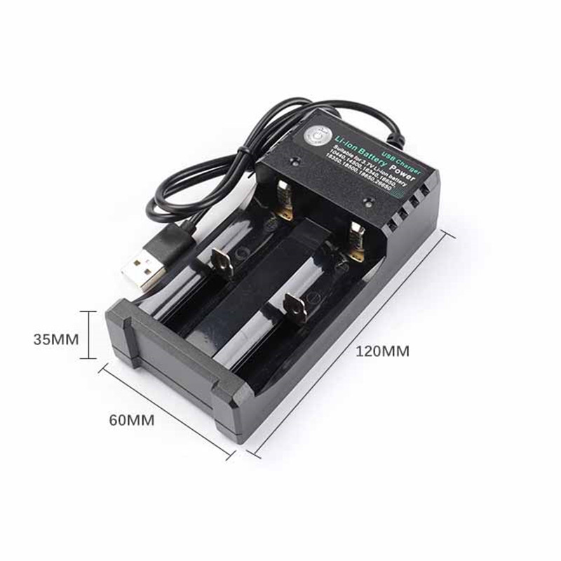 2 Solt battery  charger USB battery charger 3.7V 18650 lithium battery charger