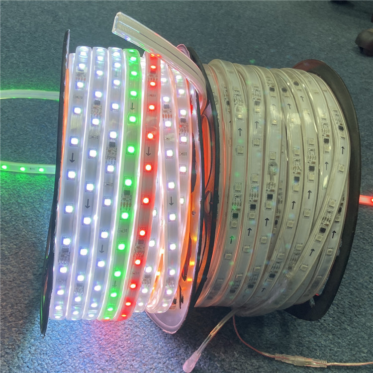 50m spool 24v low voltage led flexible lighting strip 5050 smd rgb led strip waterproof pixel ribbon