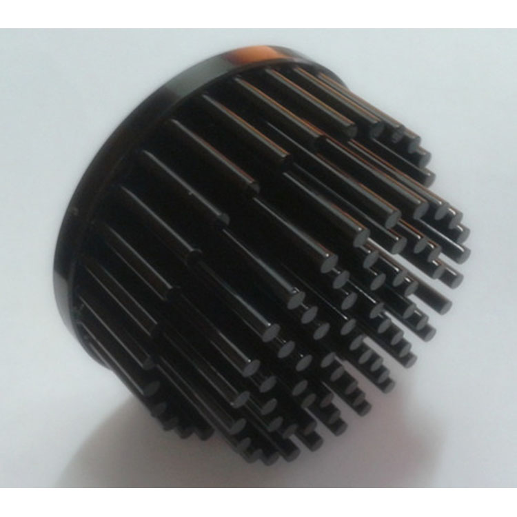 Diameter 40mm black round round pin fin heatsink led board