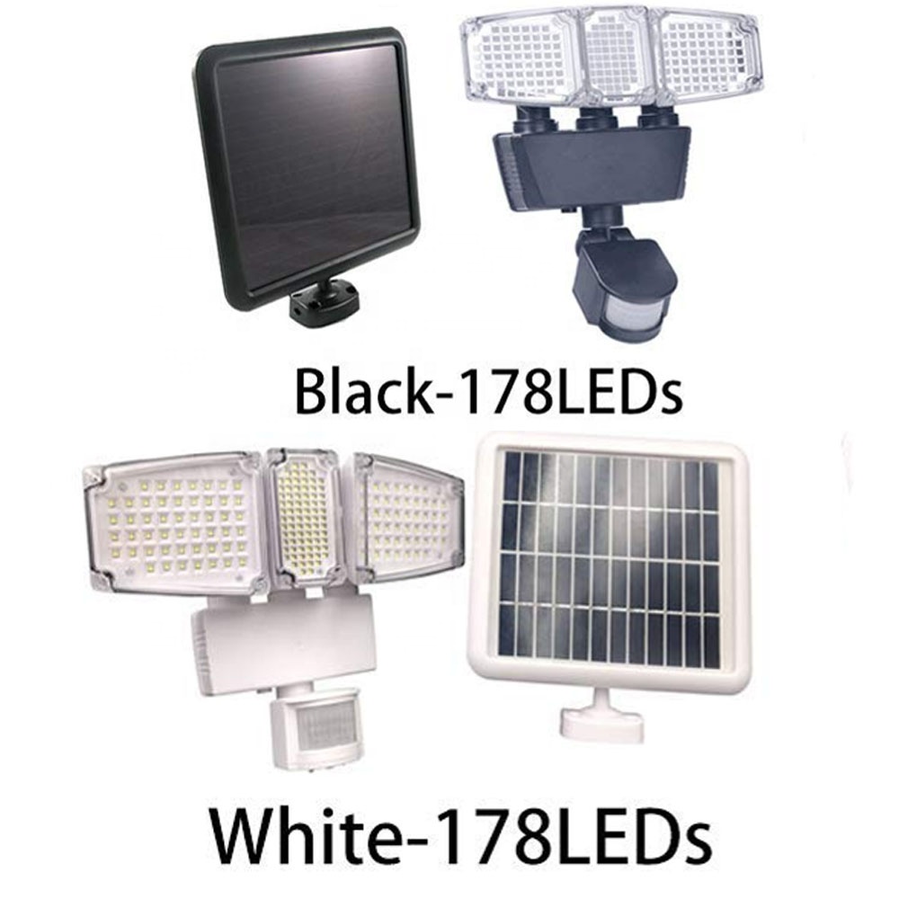 2020  Super Brightess  New Design  178 LED Solar Power  Flood  Light for Garden/Warehouse/Yard