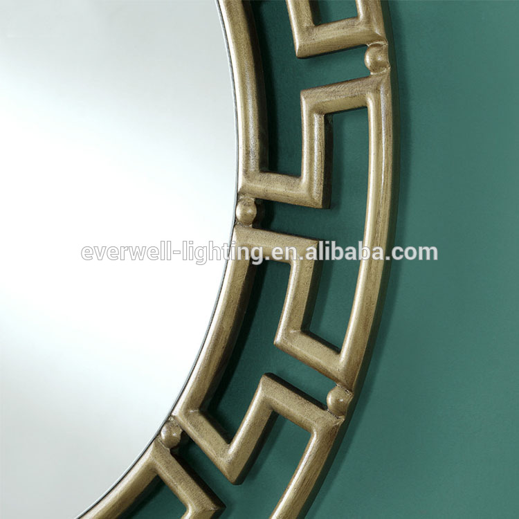 Antique gold starburst wall mirror for living room decorative