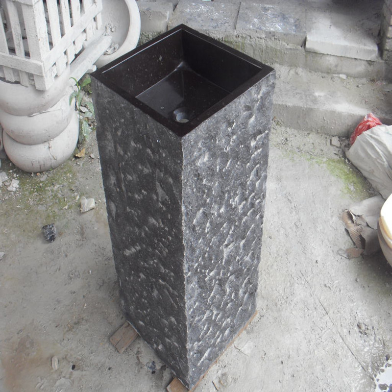 pedestal sink black granite basin pedestal stone basin